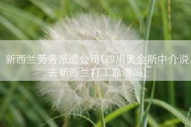 新西兰劳务派遣公司(四川奥金斯中介说去新西兰打工靠谱吗)