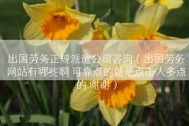 出国劳务正规派遣公司咨询（出国劳务网站有哪些啊 可靠点的就是点击人多点的 谢谢）