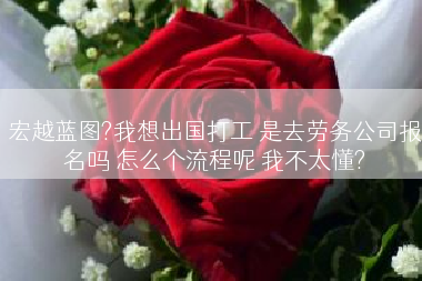 宏越蓝图?我想出国打工 是去劳务公司报名吗 怎么个流程呢 我不太懂?