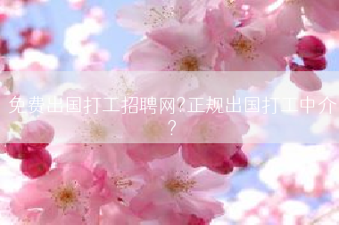 免费出国打工招聘网?正规出国打工中介?