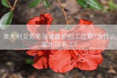澳大利亚劳务派遣最新招工信息?为什么要出国务工?