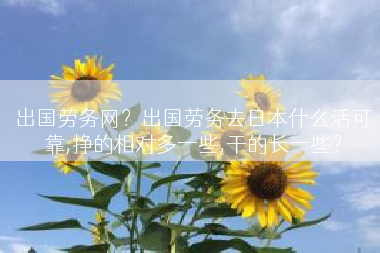 出国劳务网？出国劳务去日本什么活可靠,挣的相对多一些,干的长一些？