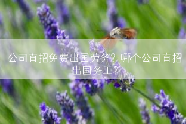 公司直招免费出国劳务？哪个公司直招出国务工？