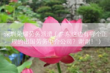 深圳荣耀劳务派遣（广东这边有哪个正规的出国劳务中介公司？谢谢！）