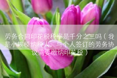 劳务合同印花税税率是千分之三吗（我是小规模纳税人，与个人签订的劳务协议需要缴纳印花税）