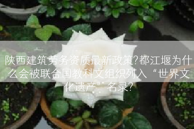陕西建筑劳务资质最新政策?都江堰为什么会被联合国教科文组织列入“世界文化遗产”名录?
