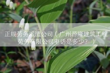 正规劳务派遣公司（广州源隆建筑工程劳务有限公司电话是多少？）