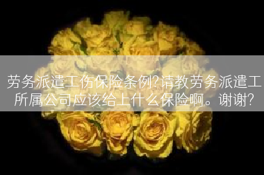 劳务派遣工伤保险条例?请教劳务派遣工所属公司应该给上什么保险啊。谢谢?