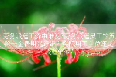 劳务派遣工资由谁发?劳务派遣员工的五险一金费用是谁出？实际用工单位还是派遣单位?