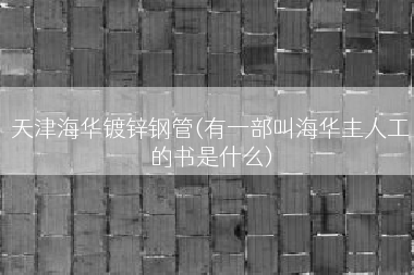天津海华镀锌钢管(有一部叫海华主人工的书是什么)