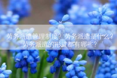 劳务派遣管理制度？劳务派遣是什么？劳务派遣的形式都有哪些？