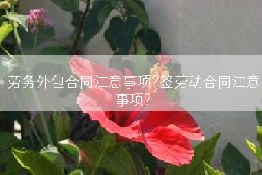 劳务外包合同注意事项?签劳动合同注意事项?