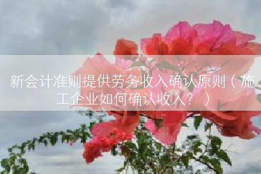 新会计准则提供劳务收入确认原则（施工企业如何确认收入？）