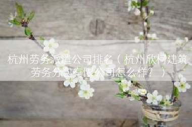杭州劳务派遣公司排名（杭州欣柯建筑劳务分包有限公司怎么样？）