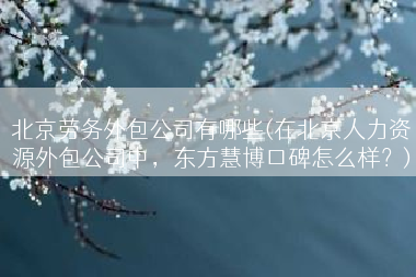 北京劳务外包公司有哪些(在北京人力资源外包公司中，东方慧博口碑怎么样？)