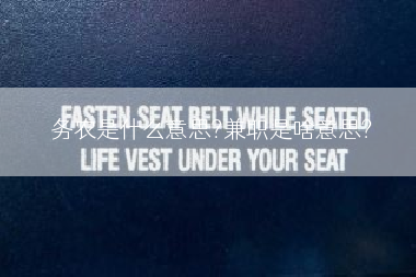 务农是什么意思?兼职是啥意思?