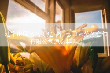 辽宁出国劳务（辽宁恒志国际劳务合作有限公司怎么样？）