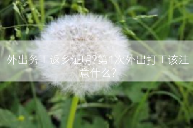 外出务工返乡证明?第1次外出打工该注意什么?