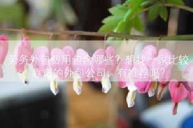 劳务外包费用包含哪些？想找一家比较靠谱的外包公司，有推荐吗？