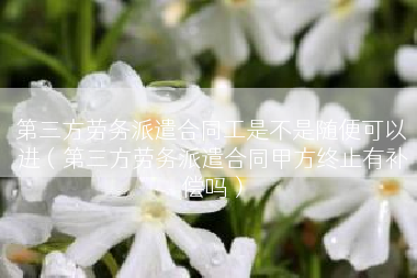 第三方劳务派遣合同工是不是随便可以进（第三方劳务派遣合同甲方终止有补偿吗）