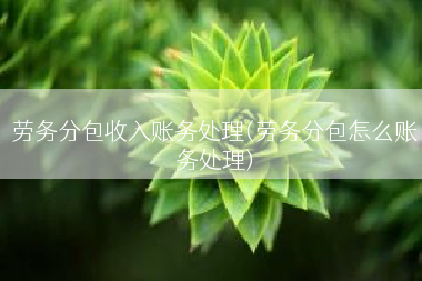 劳务分包收入账务处理(劳务分包怎么账务处理)