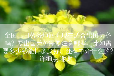全国出国劳务地图（现在适合出国劳务吗？要出国劳务需要注意哪些，比如需要多少钱能挣多少钱，还有中介什么的？详细点 谢谢）