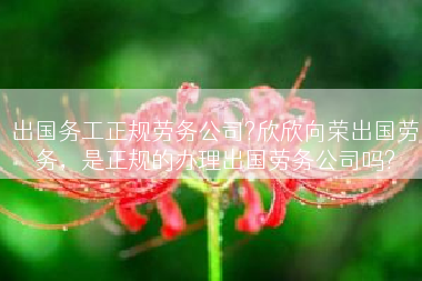 出国务工正规劳务公司?欣欣向荣出国劳务，是正规的办理出国劳务公司吗?