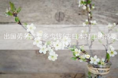 出国劳务需要多少钱(去日本打工的话要多少钱)