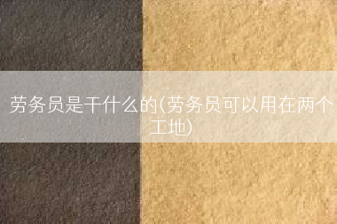 劳务员是干什么的(劳务员可以用在两个工地)