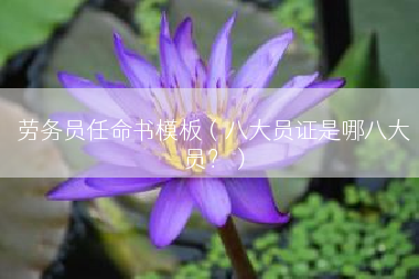 劳务员任命书模板（八大员证是哪八大员？）