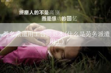 劳务派遣用工合同范本(什么是劳务派遣用工)