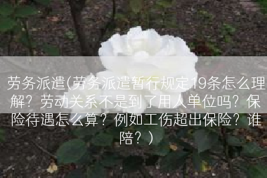 劳务派遣(劳务派遣暂行规定19条怎么理解？劳动关系不是到了用人单位吗？保险待遇怎么算？例如工伤超出保险？谁陪？)