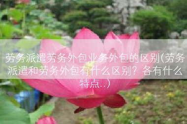 劳务派遣劳务外包业务外包的区别(劳务派遣和劳务外包有什么区别？各有什么特点..)