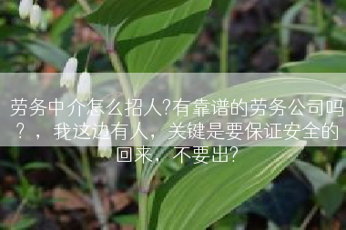 劳务中介怎么招人?有靠谱的劳务公司吗？，我这边有人，关键是要保证安全的回来，不要出?