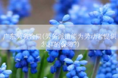 广东劳务合同(劳务派遣能为劳动者提供怎样的保障?)
