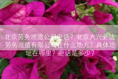 北京劳务派遣公司电话？北京大兴必达劳务派遣有限公司在什么地方？具体地址在哪里？电话是多少？