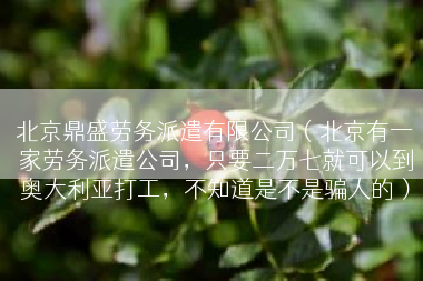 北京鼎盛劳务派遣有限公司（北京有一家劳务派遣公司，只要二万七就可以到奥大利亚打工，不知道是不是骗人的）