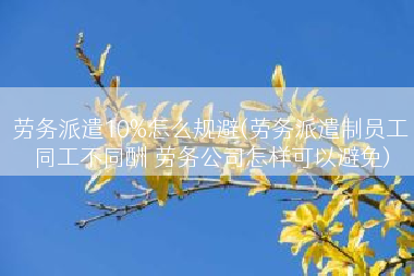 劳务派遣10%怎么规避(劳务派遣制员工同工不同酬 劳务公司怎样可以避免)