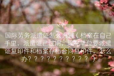 国际劳务派遣证怎么办理（档案在自己手里，派遣证已过期，现在单位要派遣证复印件和档案存档合同复印件，怎么办？？？？？？？？？？）