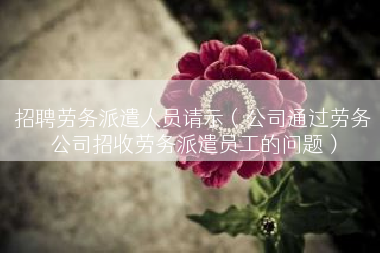 招聘劳务派遣人员请示（公司通过劳务公司招收劳务派遣员工的问题）