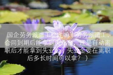 国企劳务派遣工稳定嘛（劳务派遣工，合同到期后能拿到失业金，还是自动离职后才能拿到失业金？失业金要在离职后多长时间可以拿？）