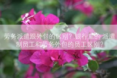 劳务派遣跟外包的区别？银行里的 派遣制员工和劳务外包的员工区别？