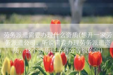 劳务派遣需要办理什么资质(想开一家劳务派遣公司，听说需要办理劳务派遣资质，这个资质证书有分等级的吗)