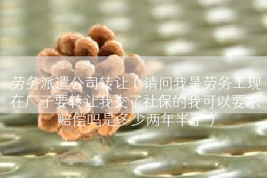 劳务派遣公司转让（请问我是劳务工现在厂子要转让我交了社保的我可以要求赔偿吗是多少两年半了）