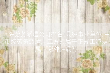 上海劳务派遣公司排名(县级事业单位,由市级劳务派遣用工方式属于正式工还是属于哪种性质?)