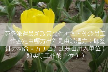劳务派遣最新政策文件（国内外派员工工作鉴定由哪方出？是由派遣方（即签订劳动合同方）出？还是由用人单位（即实际工作的单位））