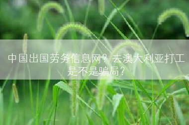 中国出国劳务信息网？去澳大利亚打工是不是骗局？