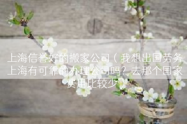 上海信誉好的搬家公司（我想出国劳务上海有可靠的办理公司吗？去那个国家费用比较少）