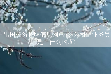 出国劳务招聘信息网(劳务公司的业务员是干什么的啊)