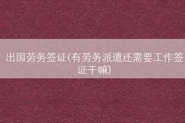 出国劳务签证(有劳务派遣还需要工作签证干嘛)